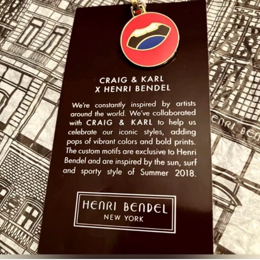 Craig & Karl X Henri Bendel Lip Key Holder or Bag Charm RARE - Picture 4 of 5